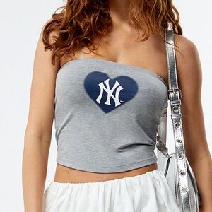 MLB Yankees Heart Tube Top - Pacsun NWT
